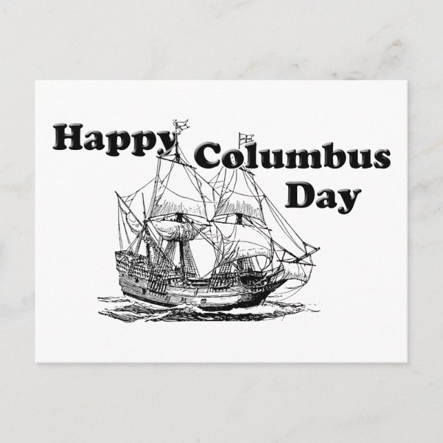 Columbus Day Postkarte (Vorderseite)