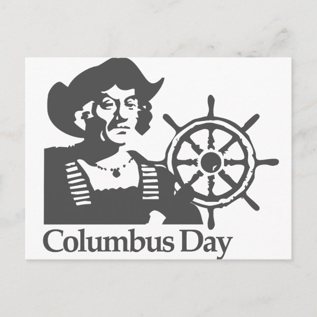 Columbus Day Postkarte (Vorderseite)