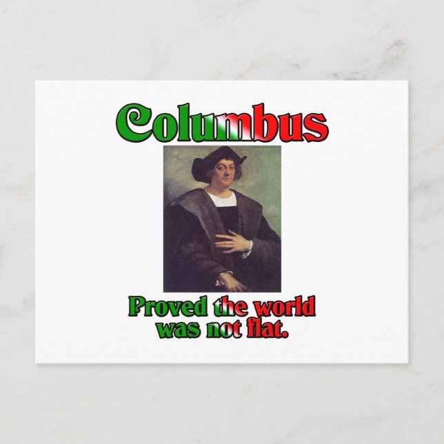 Columbus Day Postkarte (Vorderseite)