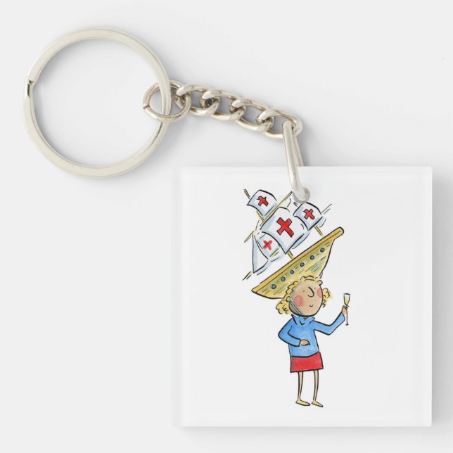 Columbus Day Schlüsselanhänger (Vorderseite)