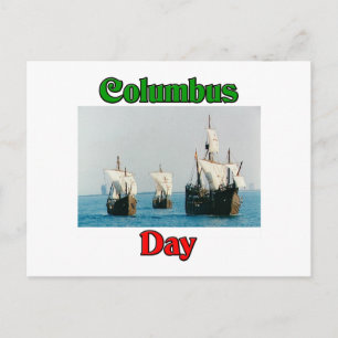 Columbus Day Ships Postkarte