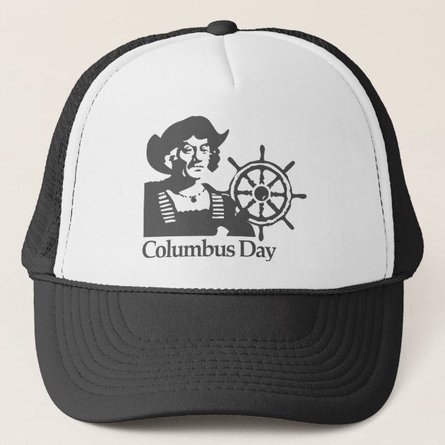 Columbus Day Truckerkappe (Vorderseite)