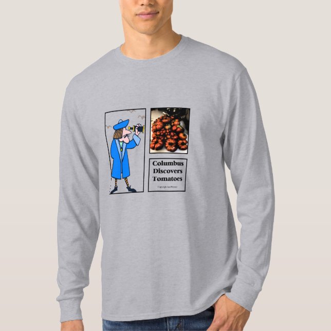 Columbus entdeckt Tomaten T-Shirt (Vorderseite)