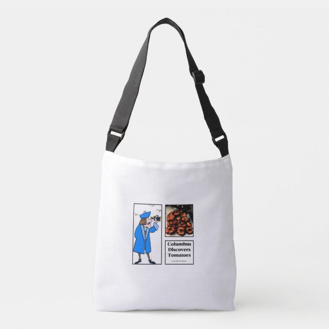 Columbus entdeckt Tomaten Tragetaschen Mit Langen Trägern (Vorderseite)