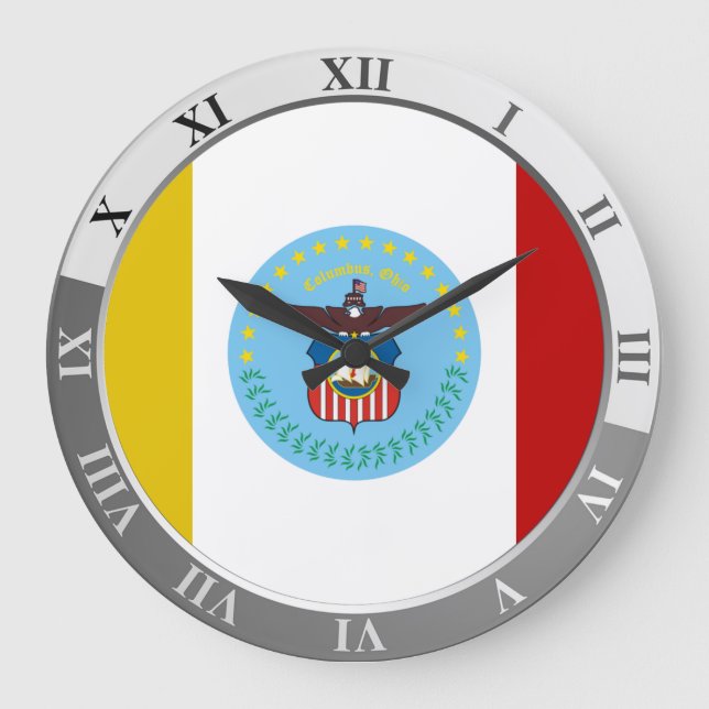 Columbus Flag Große Uhr (Vorderseite)
