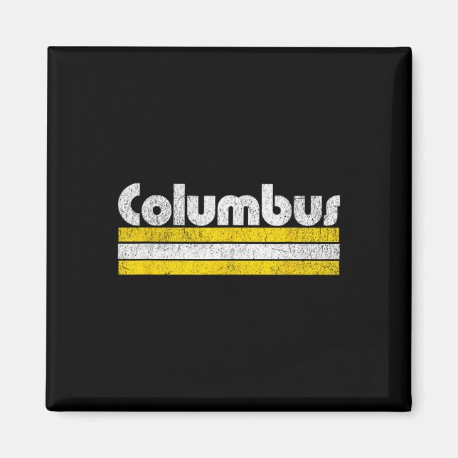 Columbus Fußball Vintage Stadt  Magnet (Vorne)