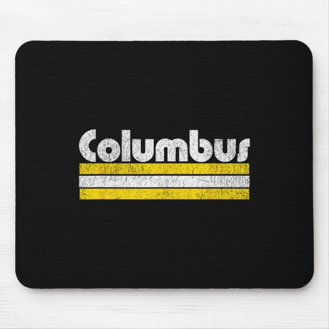 Columbus Fußball Vintage Stadt  Mousepad (Vorne)