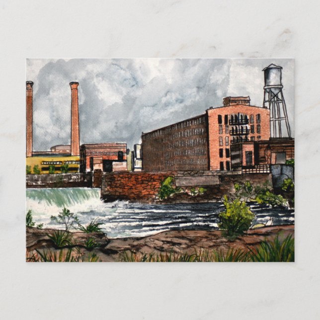 Columbus GA Phenix City AL Landschaftsmalerei Gesc Postkarte (Vorderseite)