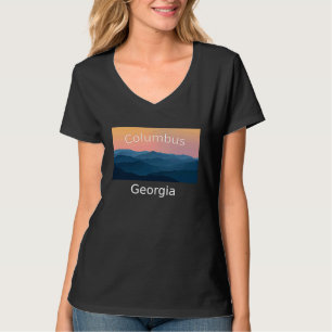 Columbus Georgia Berg Sonnenuntergang Heimatstadt T-Shirt
