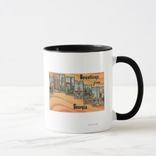 Columbus, Georgia - große Buchstabe-Szenen Tasse
