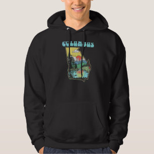 Columbus Georgia Outdoor Nature Vintager Staat Hoodie