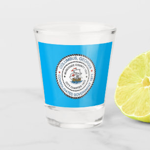 Columbus (Georgia) Stadtflagge Schnapsglas