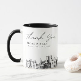 Columbus Hochzeit minimale kundenspezifische Tasse