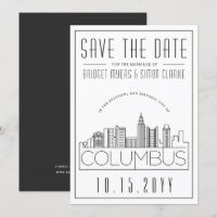 Columbus Hochzeitsdeko Style Skyline Save-the-Date