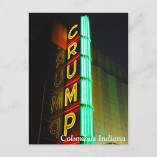 Columbus Indiana Crump Theatre Postkarte