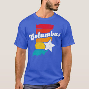 Columbus Indiana Vintag gebeutelte Souvenir 2 T-Shirt