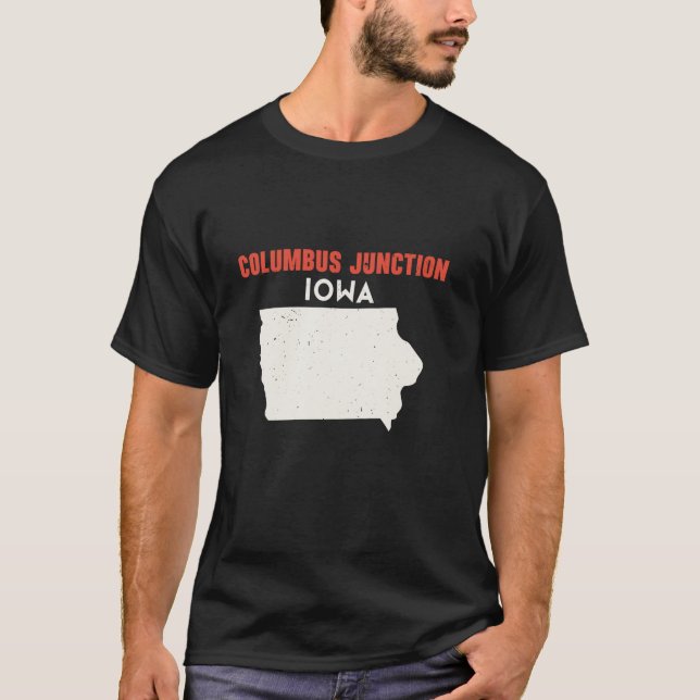 Columbus Junction Iowa USA Staat America Travel Io T-Shirt (Vorderseite)