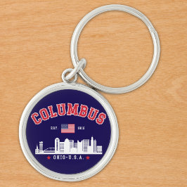 Columbus OH Downtown Silhouette Schlüsselanhänger