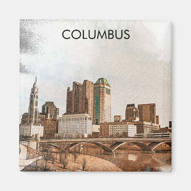 Columbus Ohio City Magnet (Vorne)