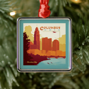 Columbus Ohio   Die Stadt Arch Ornament Aus Metall