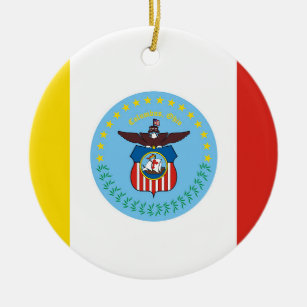 Columbus Ohio-Flagge Keramik Ornament