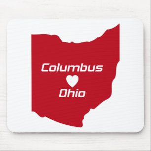 Columbus Ohio Heart T - Shirt US Custom Ink Mousepad