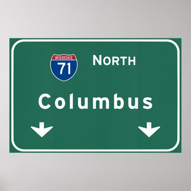 Columbus Ohio oh Interstate Highway Freeway Road : Poster (Vorne)
