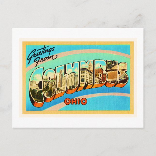 Columbus Ohio OH Old Vintage Reise Souvenir Postkarte (Vorderseite)
