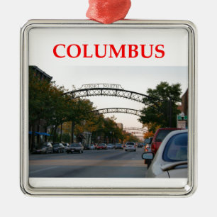 Columbus Ohio Ornament Aus Metall