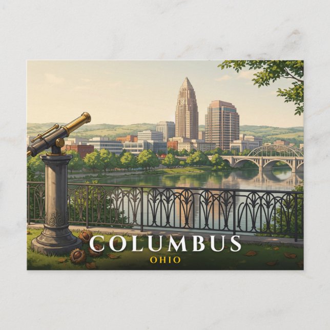 Columbus Ohio Reise Postkarte (Vorderseite)