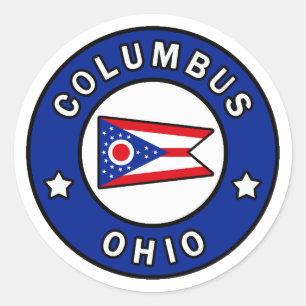 Columbus Ohio Runder Aufkleber