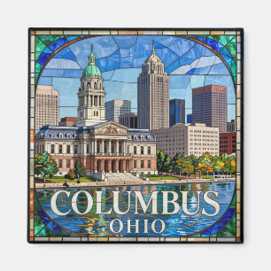 Columbus Ohio Skyline 🏙️ Magnet