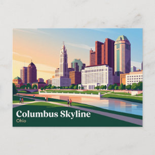 Columbus Ohio Skyline Postkarte
