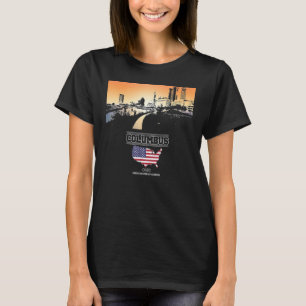Columbus Ohio Skyline Vacation Souvenir Stadt T-Shirt