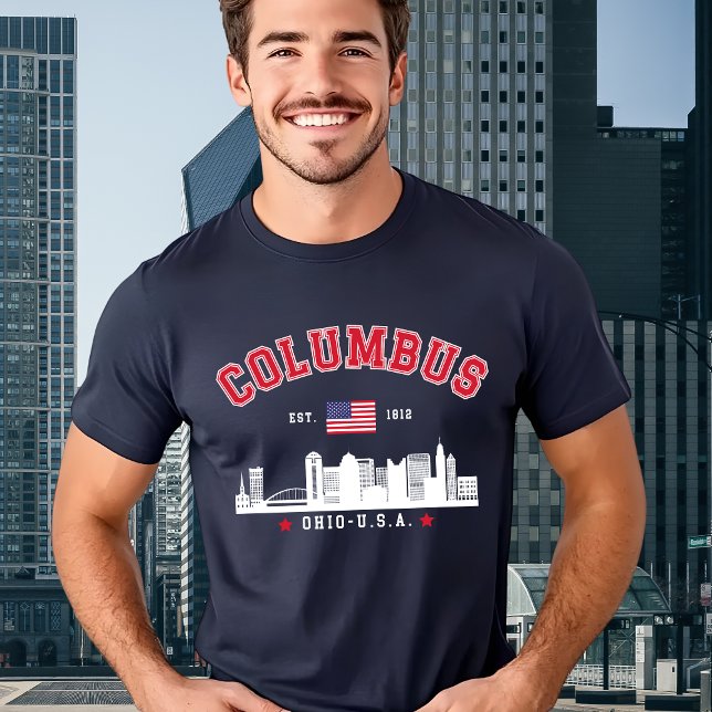 Columbus Ohio Urban Skyline Art T-Shirt (Von Creator hochgeladen)