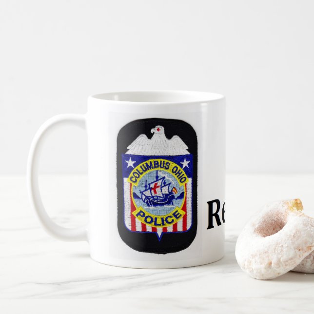 Columbus-Polizei-Ruhestands-Tasse Kaffeetasse (Mit Donut)