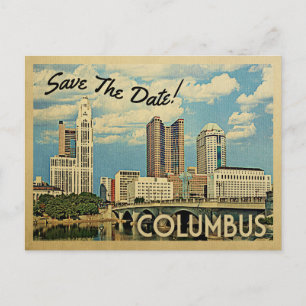 Columbus Save the Date Ohio Ankündigungspostkarte