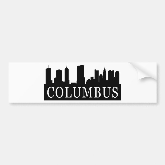 Columbus-Skyline Autoaufkleber (Vorne)
