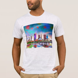 Columbus Skyline Graffiti Art T-Shirt