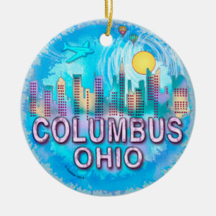 Columbus Skyline Keramikornament