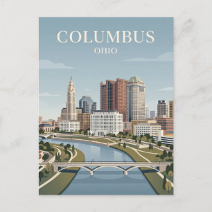 Columbus Skyline Ohio Postkarte