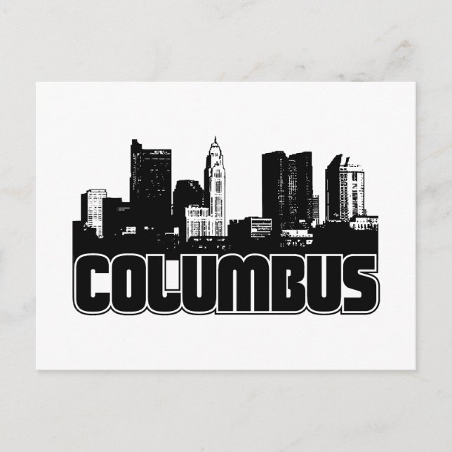 Columbus Skyline Postkarte (Vorderseite)