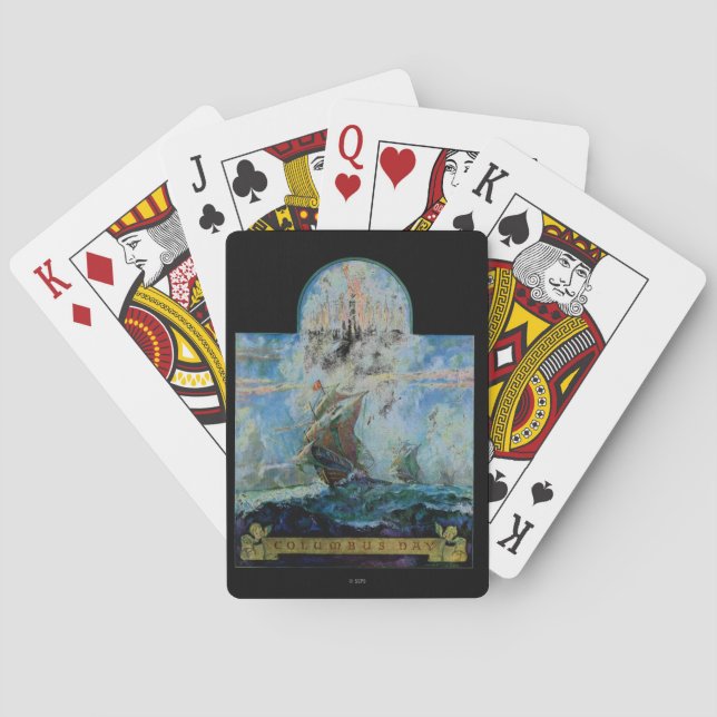 Columbus-Tag Spielkarten (Rückseite)
