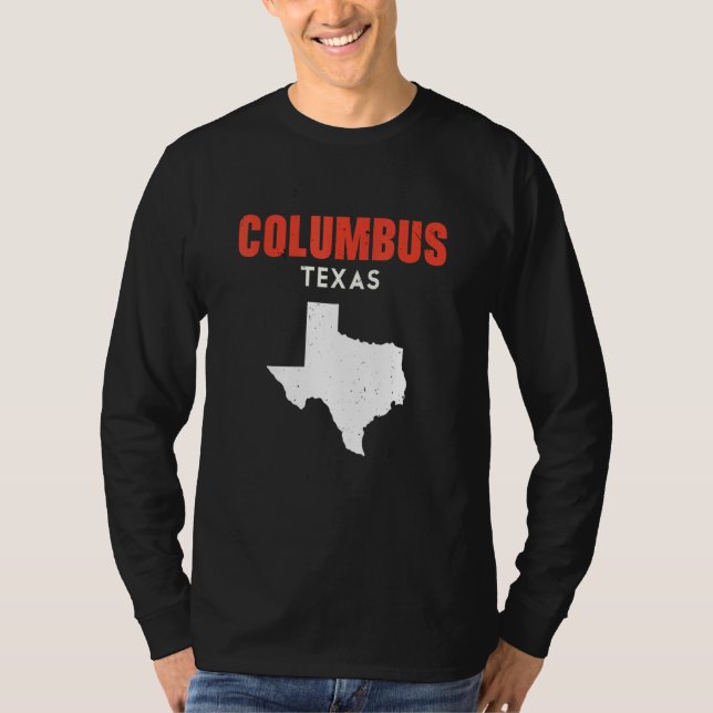 Columbus Texas USA Bundesstaat Amerika Reise Texas T-Shirt (Vorderseite)