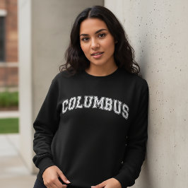 COLUMBUS University Style Sweater America Uni Sweatshirt