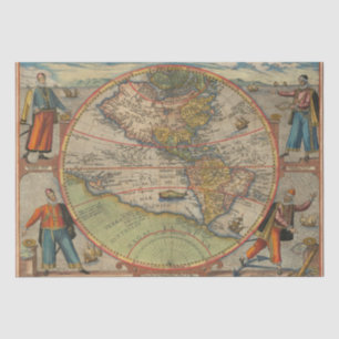 Columbus Vespucci Magellan Pizzaro Tissue Paper Seidenpapier