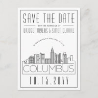Columbus Wedding Deko Skyline Save the Date
