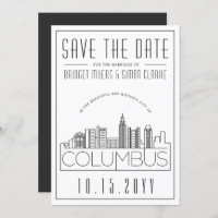 Columbus Wedding Deko Style Skyline Save the Date