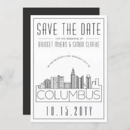 Columbus Wedding Deko Style Skyline Save the Date Einladung