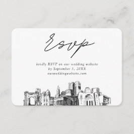 Columbus Wedding Minimalistisch Sketch UAWG Begleitkarte